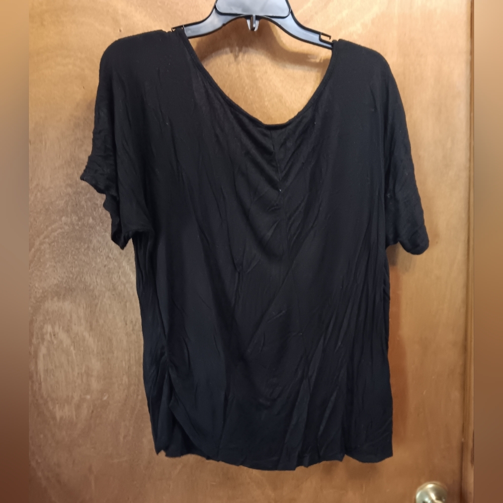 Miss Popular Black Graphic Tee with Pink Accents - Picture 3 of 3